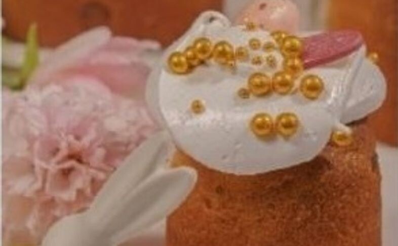 Пасхальный мини-кулич с сухофруктами