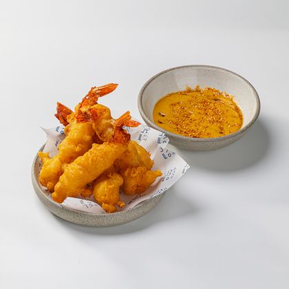 Креветки с соусом васаби