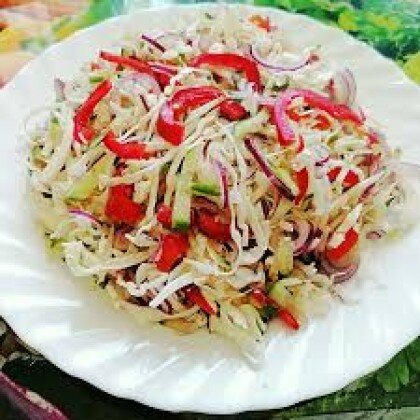 Салат овощной Грядка  заправкой