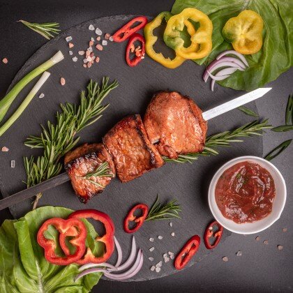 Шашлык из свиного окорока