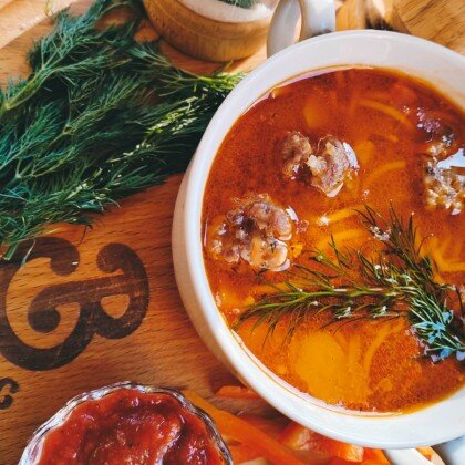 Суп с фрикадельками