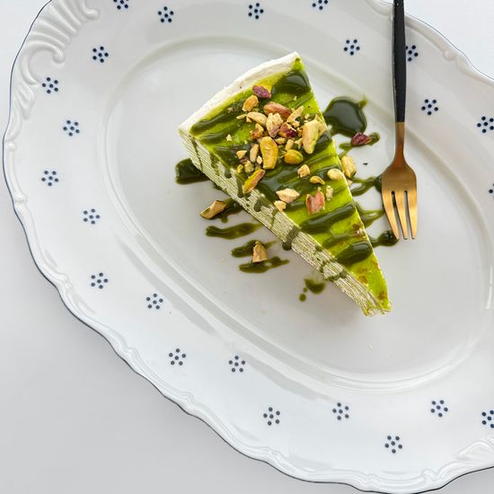 Блинный торт "Пломбир-фисташка"