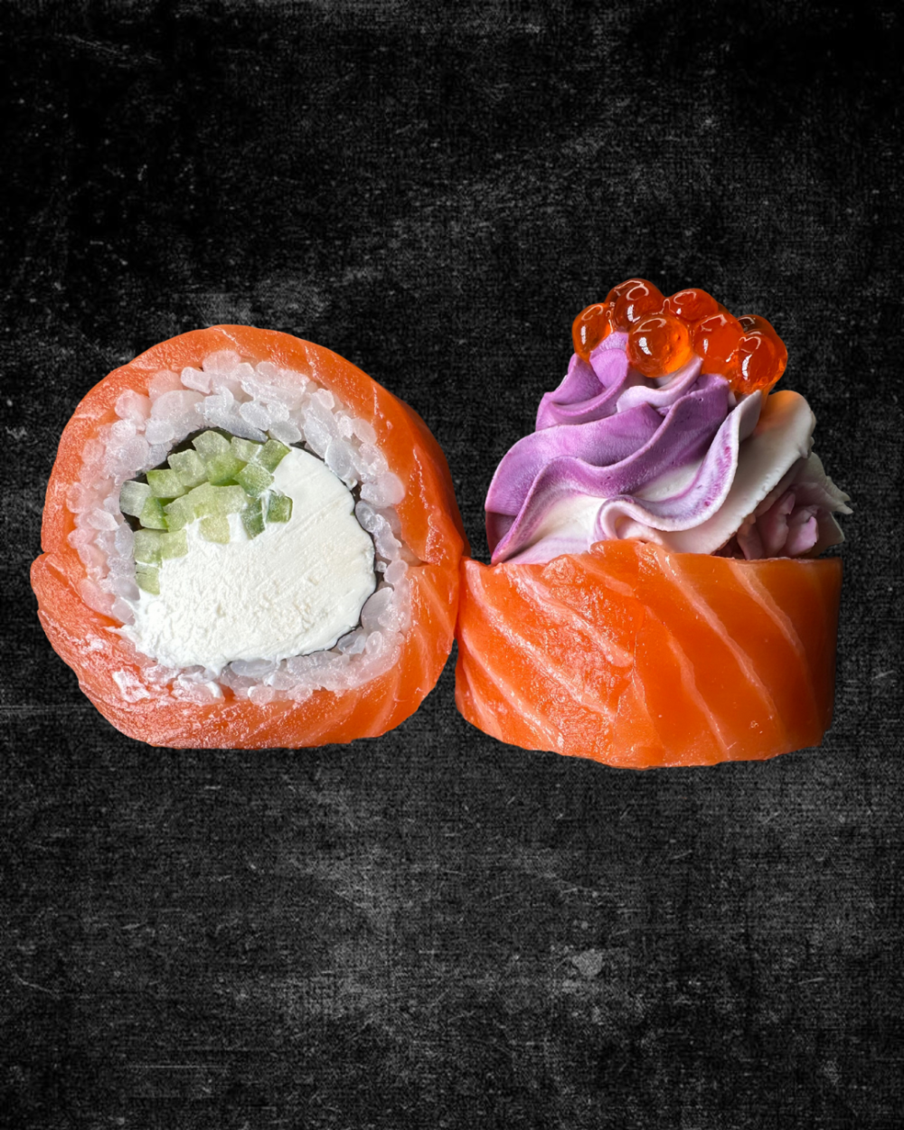 Ролл Филадельфия с сырной шапочкой