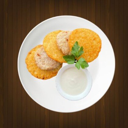 Драники с котлетами