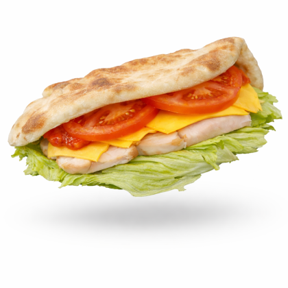 Сэндвич-пита с копченой курицей