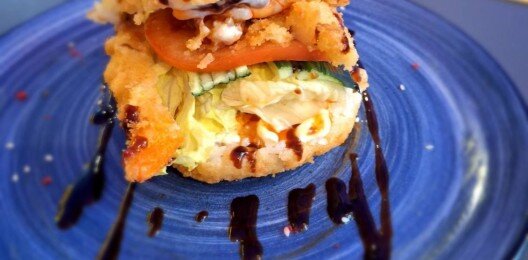 Суше-бургер с креветкой