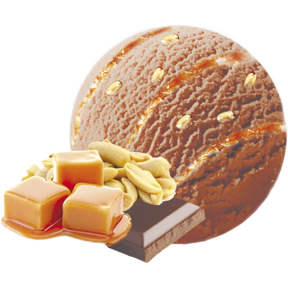 Шоколадное с арахисом и наполнителем соленой карамели(в рожке)