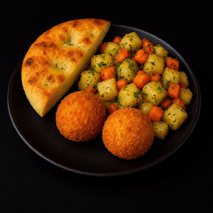 Крокеты с тушенным картофелем