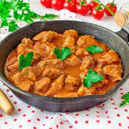 Мякоть курицы запеченая с соусом барбекю