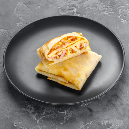 Блин с ветчиной и сыром