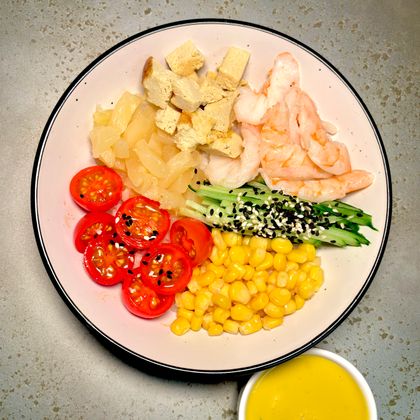 ПОКЕ С КРЕВЕТКОЙ И СОУСОМ МАНГО-МАРАКУЙЯ