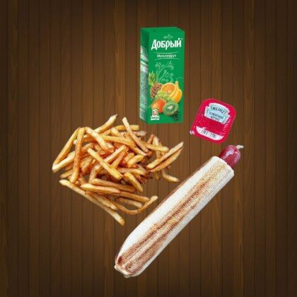 Детский хот-дог сет + сок