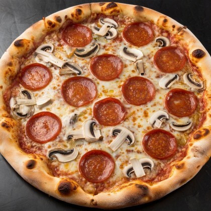 Пицца «Пепперони с грибами»