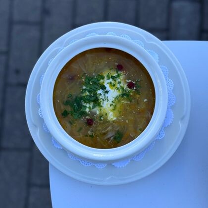 Щи из квашенной капусты с уткой