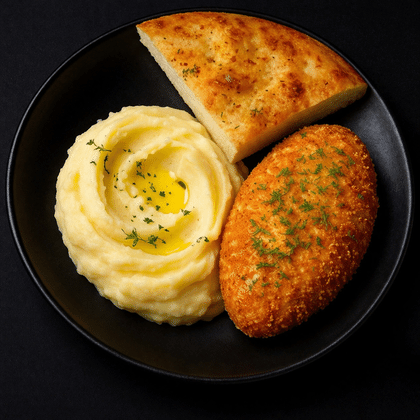 Котлета рыбная с картофельным пюре