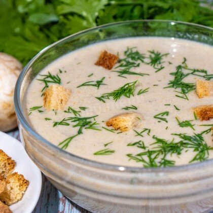 Крем-суп с шампиньонами