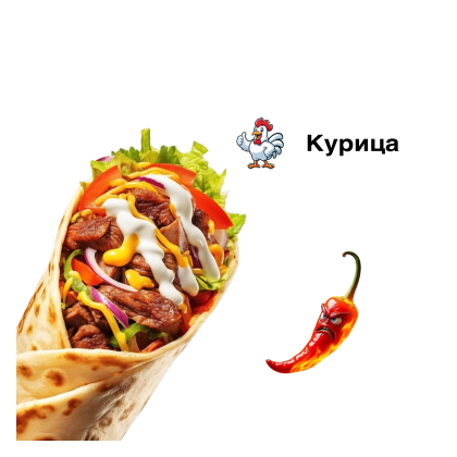 Шаурма в блинах «Мексика»