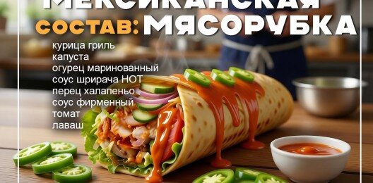 Шаурма "Мексиканская мясорубка"