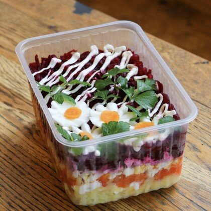 Салат "Форель под шубой"