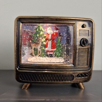 Снежный фонарь в стиле ретро-телевизора