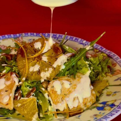 Салат Pollo all'arancia / c курицей