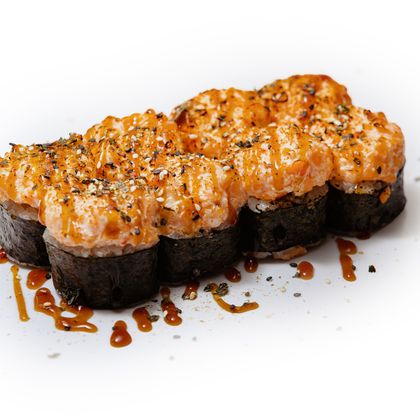 Ролл запеченный с креветкой и окунем