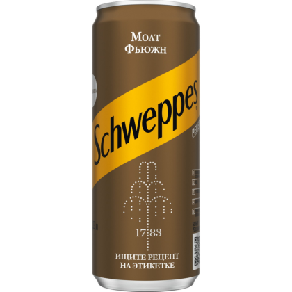 Напиток газированный «Schweppes» Молт Фьюжн, 0.33 л