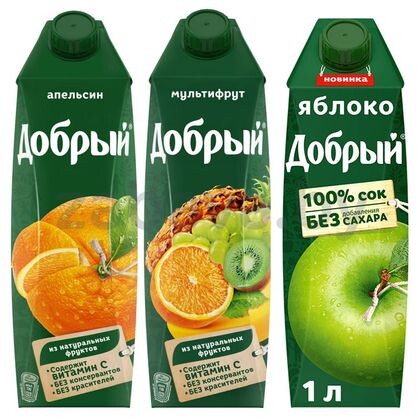 Сок в ассортименте 1л.
