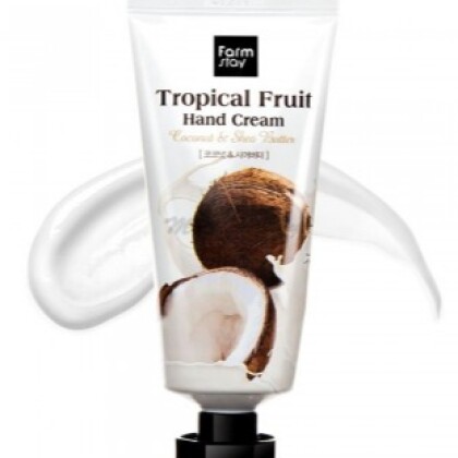 Крем для рук "Тропические фрукты" с кокосом и маслом ши FarmStay Tropical Fruit Hand Cream Coconut & Shea Butter