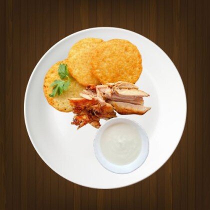 Драники с курицей