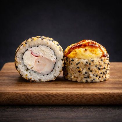 Урамаки креветка-краб запеченный