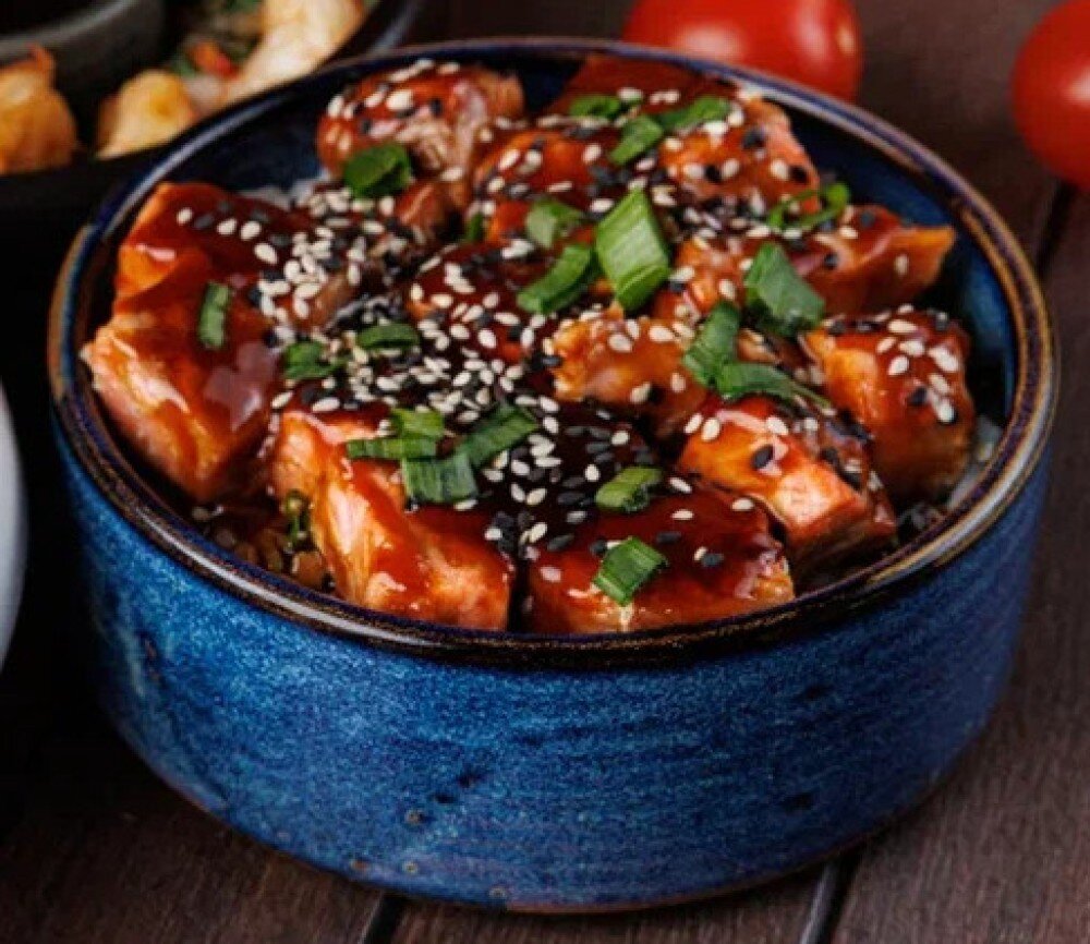 Лосось терияки с рисом басмати