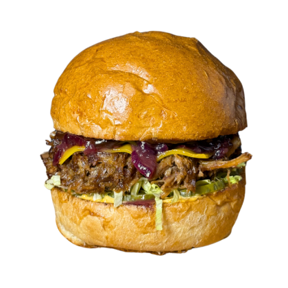 Бургер с рваным мясом