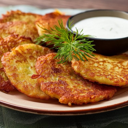 Драники со сметаной