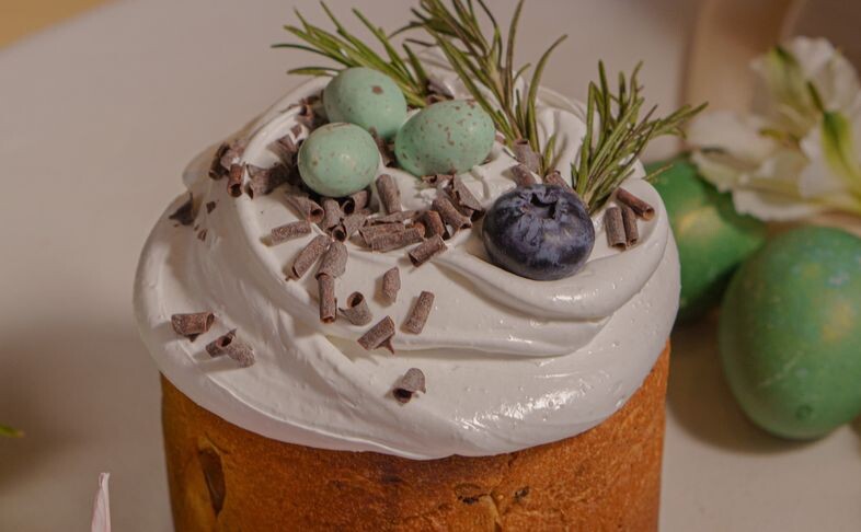 Пасхальный кулич с сухофруктами