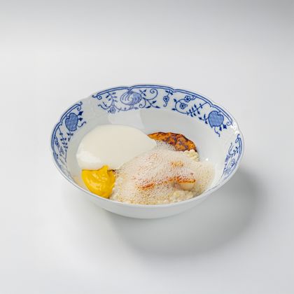 Гребешки, стейк из тыквы