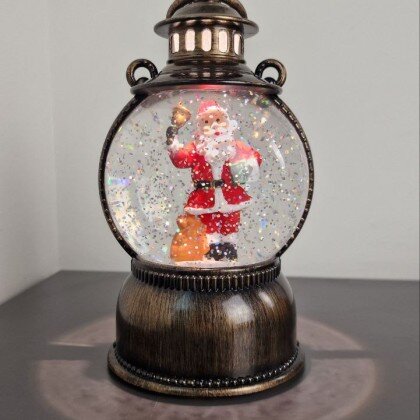 Новогодний музыкальный фонарь со снегом