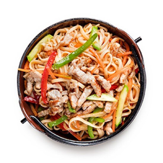 Вок со сливочной свининой