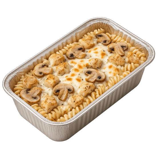 Паста «Цыпленок и грибы»