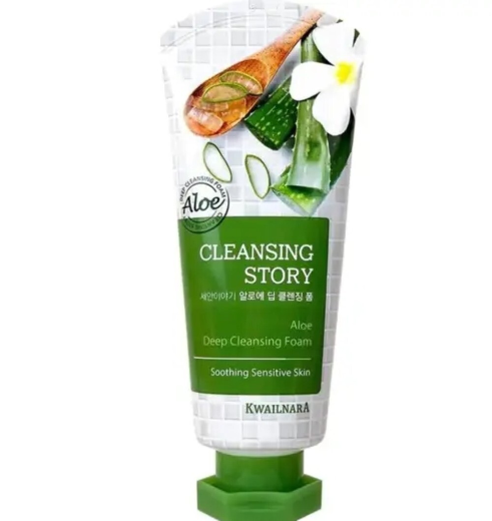 Пенка для умывания Welcos Cleansing Story Foam Cleansing Aloe, увлажняющая,  120 г