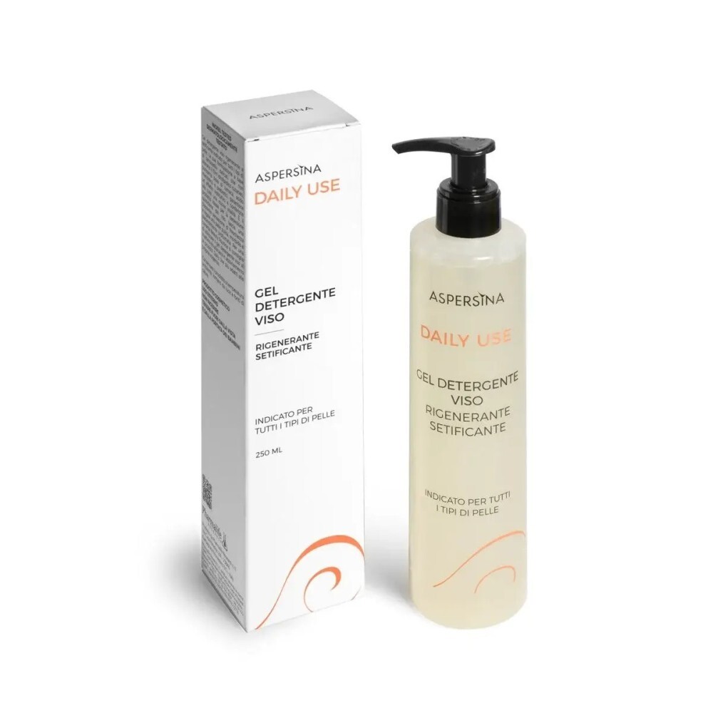 ASPERSINA DAILY USE GEL DETERGENTE VISO Деликатный очищающий гель для всех типов кожи с муцином улитки, миндальной кислотой и пребиотиками