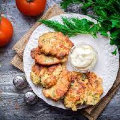 Куриные оладьи с беконом