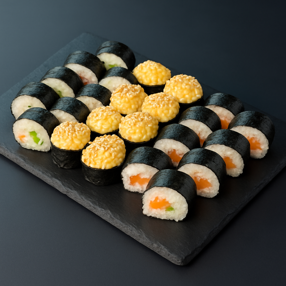 Сет «Камчатка» — 24 ролла с лососем и запечённой шапочкой