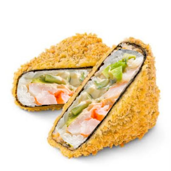 Онигири  жаренный с креветкой, 1 шт.