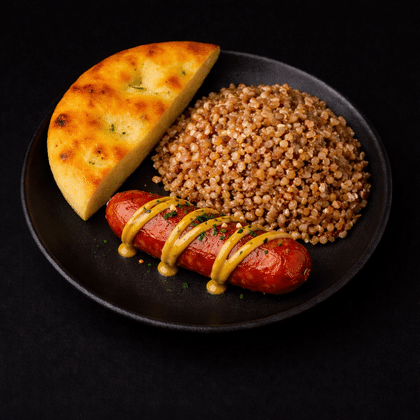 Колбаса копченная с гречкой