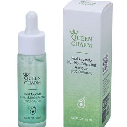 QUEEN CHARM Ампульная сыворотка питательная для лица с маслом авокадо