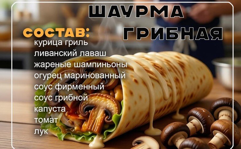 Шаурма "Грибной тарантино"