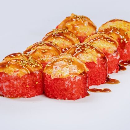 С лососем терияки в сырной шапочке