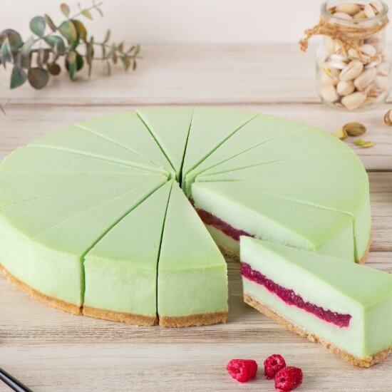 Чизкейк "Фисташка-малина"