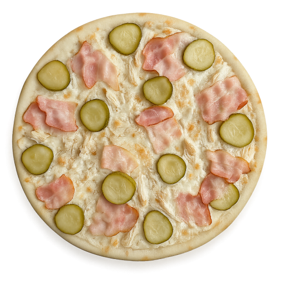 Пицца "Бекон и огурчик"